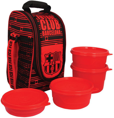 

Cello FCB Club 4 Containers Lunch Box(1150 ml), Red
