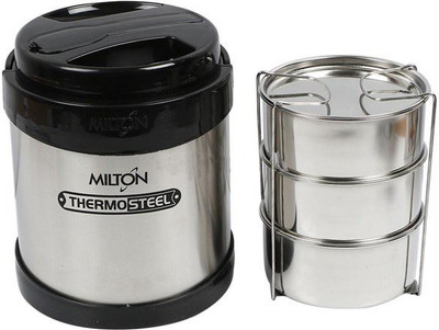 

Milton Royal-3 3 Containers Lunch Box(300 ml), Silver