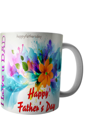 

RD I Love you Dad Ceramic Mug(300 ml), Blue;white