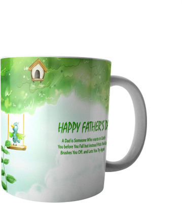 

RD Dad never let you fall Ceramic Mug(300 ml), White