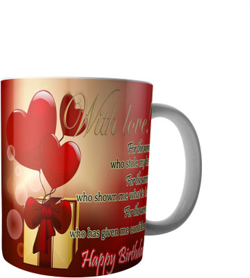 

RD Happy Birthday Ceramic Mug(300 ml), Multicolor