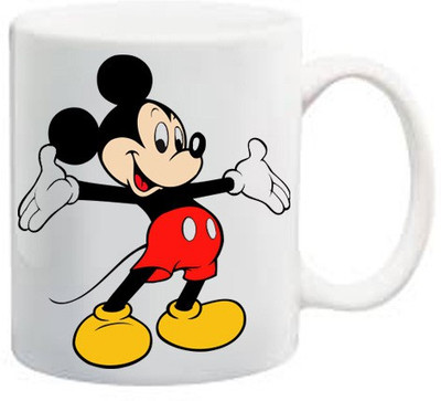 

Awwsme Mickey mouse for Hug3 Coffee Ceramic Mug(350 ml), White