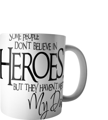 

RD My Dad my Hero Ceramic Mug(300 ml), White