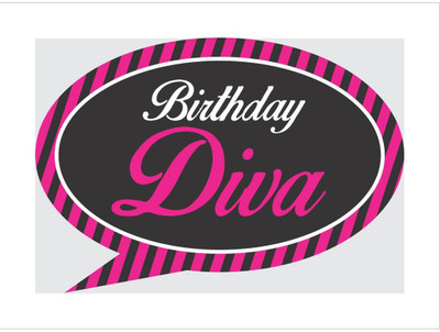 

Funcart Birthday Diva Party Photo Booth Board(Birthday, Party, Wedding)
