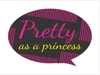 

Funcart Pretty as a Princess Party Photo Booth Board(Birthday, Party, Wedding)