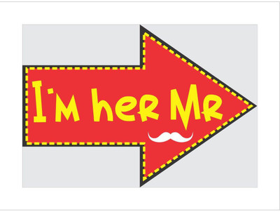 

Funcart I'm her Mrs. Party Photo Booth Board(Birthday, Party, Wedding)