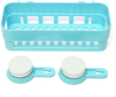

Avenue Suction Cup Organizer/Storage/Holding Shampoo,Toothbrush,Razor, Plastic Wall Shelf(Number of Shelves - 1, Blue)