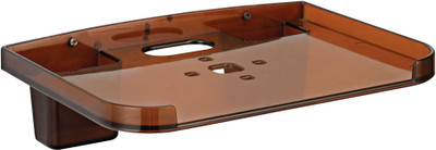 

0001 SET TOP BOX & REMOTE HOLDER Plastic Wall Shelf(Number of Shelves - 1, Brown)