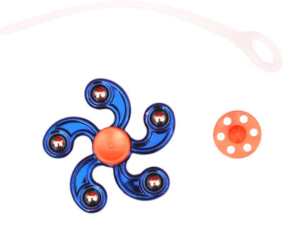 Montez 2 IN 1 Metal Beyblade Cum Fidget Hand Spinner Toy ( Blue)(Multicolor)