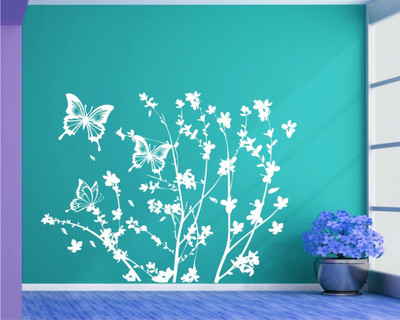 Wall Guru  Home Décor wall Sticker Sticker(Pack of 1, White