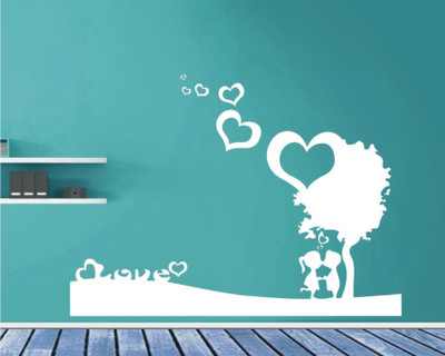 

Wall Guru  Home Décor wall Sticker Sticker(Pack of 1, White