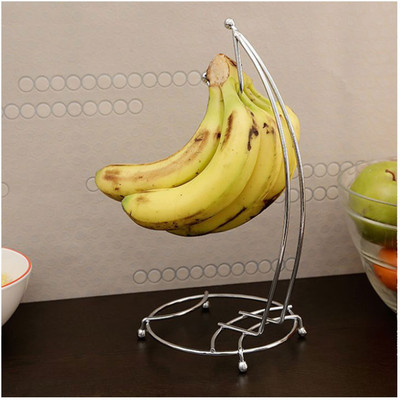

EOAN INTERNATIONAL Disha Chrome Plated Mild Steel Banana Stand, Chrome Storage Basket(Pack of 1)