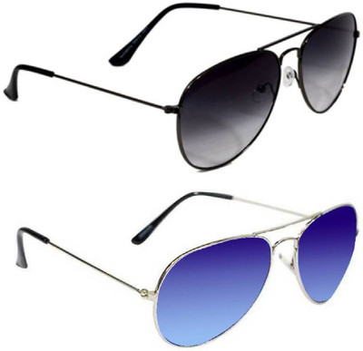 Stopnbuy Aviator Sunglasses(Blue, Black