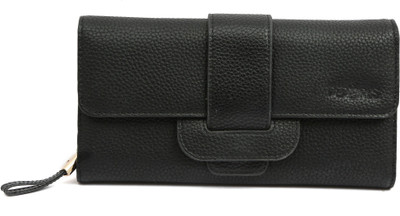 

Pepgirls Girls Black Artificial Leather Wrist Wallet(19 Card Slots)
