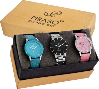PIRASO PW3-06 Pack Of 3 DECKER Watch  - For Women   Watches  (PIRASO)