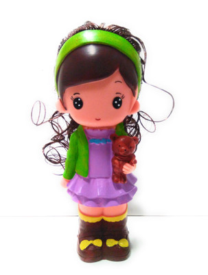 

MAYUMI Creative CUTE DOLL SHAPED PIGGY BANK COIN BOX (8") Coin Bank(Purple)
