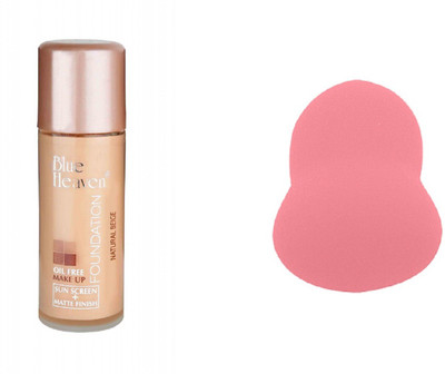 

Blue Heaven oil free foundation with beauty blender(Set of 2)