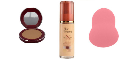

Blue Heaven x factor foundation ,follow me compact with beauty blender(Set of 3)