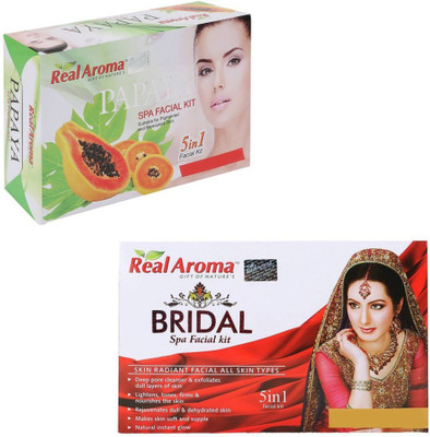 

Real Aroma Papaya Bridal Facial Kit 740 g(Set of 2)