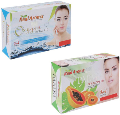 

Real Aroma Oxygen Papaya Facial Kit 740 g(Set of 2)