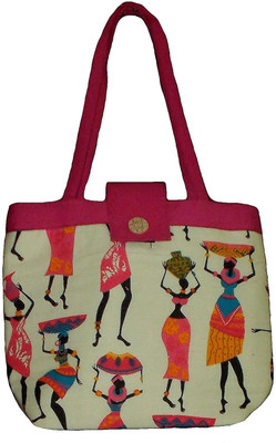 

Rosy Hand-held Bag(White, Pink), Pink;white
