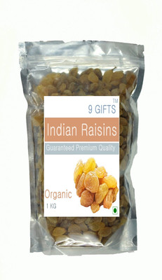 

9 GIFTS Yellow Currant (Kishmish) seedless Raisins(1 kg, Pouch)