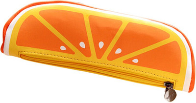 

Dragon Fruit Art Artificial Leather Pencil Box(Set of 1, Orange)