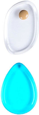 

Kelley Professional Clear Silicone Translucent Anti-Sponge Makeup Applicator Blender for Contouring BB CC Cream (2 Pieces)