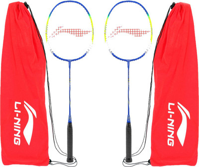 

Li-Ning Q50 Strung Badminton Racquet (with Full Covers) - Set of 2 Blue, Yellow Strung Badminton Racquet(G4 - 3.25 Inches, 280 g)