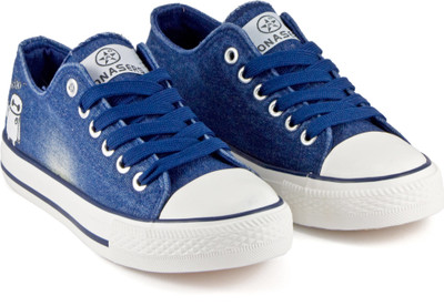 

DeVEE Say Hello Navy Blue Denim Sneakers For Women(Navy, Blue