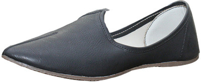 

AS SPORTS Men's Leather Jalsa Mojaris For Men(Black
