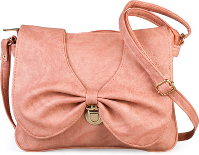 

Felicita Women Casual Pink PU Sling Bag