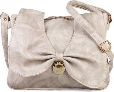 Felicita Women Casual Beige PU Sling Bag