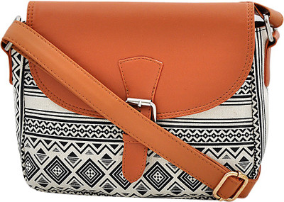 

Steller Women Tan Canvas Sling Bag