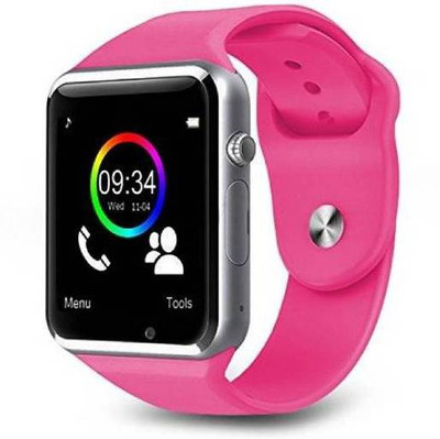 

MobStore Smart watch wrist watch Bluetooth watch computible for Android smartphone with sim support Pink Smartwatch(Pink Strap Regular)