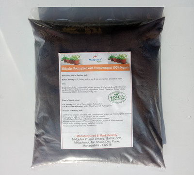 

Midgules Potting Soil with Vermicompost - 100% Organic c Soil Manure(11.2 kg Powder)