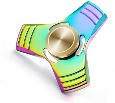 

VibeX ™ Titanium Alloy Rainbow Colorful Fidget Hand Spinner Metal Anti-Anxiety EDC Toy(Multicolor)