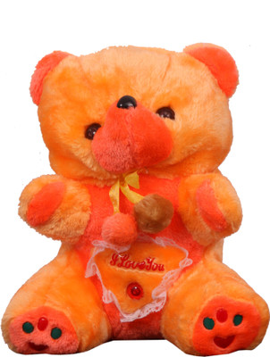 

Skylofts Sweet 25cm Stuffed Soft Plush Musical Teddy Bear with lights - 25 cm(Orange)