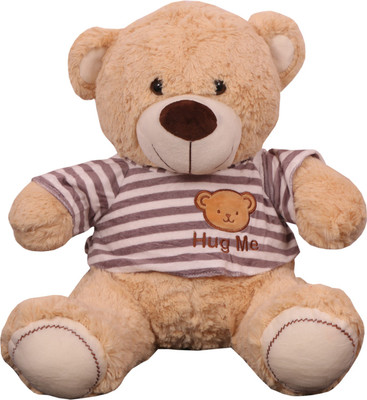 

Skylofts Stylish Imported 50cm Hug Me Tight Teddy Bear with check pattern T shirt - 50 cm(Beige)