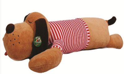 

Skylofts Funny 40cm Soft Stuffed Dog Pillow Cushion with t shirt - 35 cm(Multicolor)