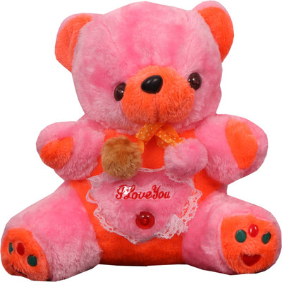

Skylofts Sweet 25cm Stuffed Soft Plush Musical Teddy Bear with lights - 25 cm(Pink)