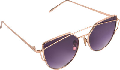 

Aligatorr Retro Square Sunglasses(Blue