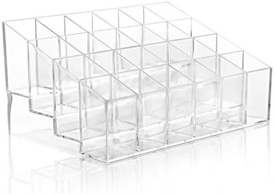 

vepson 24 Shelf Grid Squares Showcase Stand lipstick box Vanity Box(transparent)