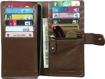 

Kan Genuine Leather Travel Document Holder/Card Holder/Mobile Case for Men & Women(Brown)