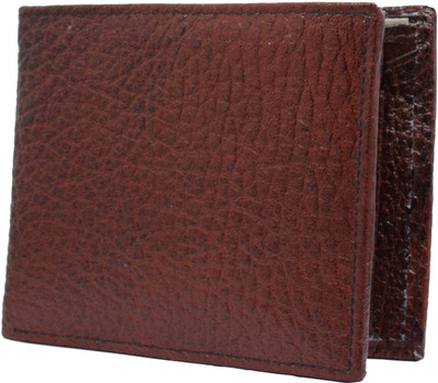 GetSetStyle Men Brown Genuine Leather Wallet(6 Card Slots)