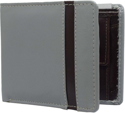 

GetSetStyle Men Grey Genuine Leather Wallet(6 Card Slots)