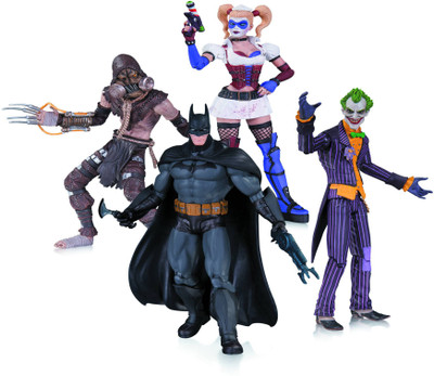 

DC Collectibles Arkham Asylum Joker Harley Batman Scarecrow Af 4 Pk(Multicolor)