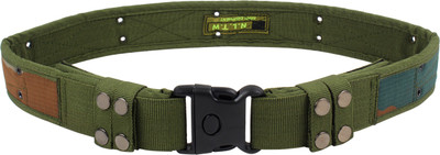 

NUAN Men Casual Multicolor Nylon Belt, Green;brown
