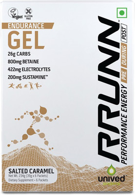 

Unived RRUNN Endurance Energy Gel Energy Drink(6x41.67 g, Salted Caramel Flavored)