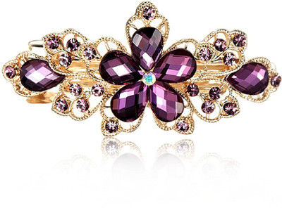 

Kirati Flower Finest Design Hair Clip(Purple)